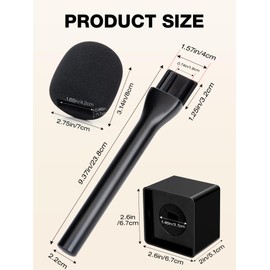 SUNMON Mic Handle for Rode Wireless GO I/II/Pro DJI Mic 1/2,Rode Interview Microphone Adapter Handheld with Interview Cube Box