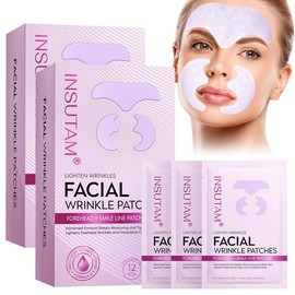Forehead Wrinkle Patches for Anti-wrinkles: Overnight Face Wrinkles Patches to Lift Smile Lines for Women 12prs - Color: 2 Packs_24 pcs (Customer-Favorite Option)