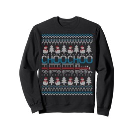 Choo Choo Train Railway Trains Ugly Christmas Sweater Sweatshirt