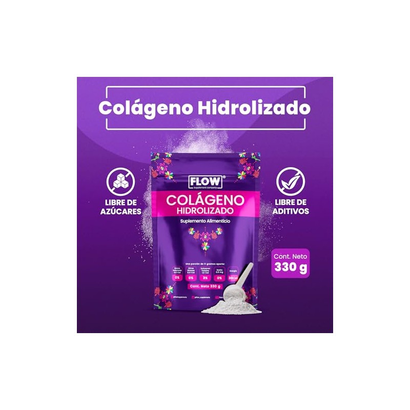 Colágeno Hidrolizado al 90% 330 grs Granada FLOW
