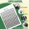 AILAISHI Lash Clusters Kit, DIY 3D Cluster Eyelash Extensions 10‑18mm,120pcs