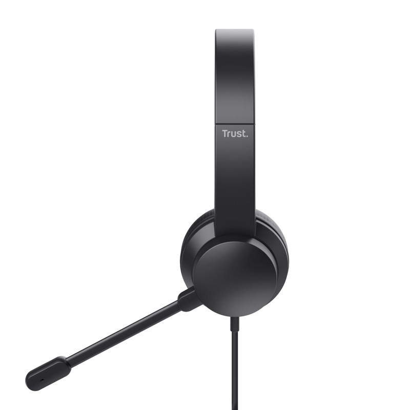 Trust HS-201 Computer Over Ear Headset Wired Stereo Black