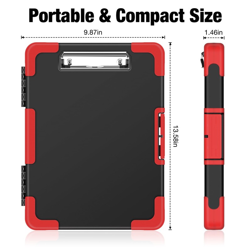 Sooez Toughest Clipboard with Storage, Internal Pen Pouch Included, Letter/