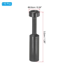 PATIKIL 1/4" Push to Connect Fitting Plug, 10 Pack Pneumatic Air Fittings, Plug Cap Style, Blanking Plugs for Air and Water