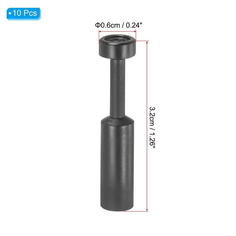 PATIKIL 1/4" Push to Connect Fitting Plug, 10 Pack Pneumatic