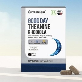 Gene's Shop L Theanine Rhodiola Magnesium Stress Tension Relief Care Taeanin Product Nutrients 30 Tablets, 1, 30 Tablets / 진스샵 L 테아닌 홍경천 마그네슘 스트레스 긴장 완화 케어 태안인 제품 영양제 30 정, 1, 30정