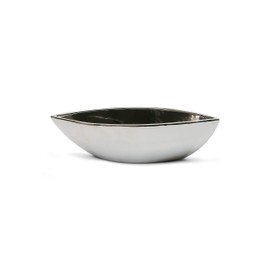 WGV Ceramic Boat Vase, Width 13.5"X4.1", Height 3.4", Silver Long Planter Terrarium Candle Holder for Wedding Event Office Home Decor, 1 Piece