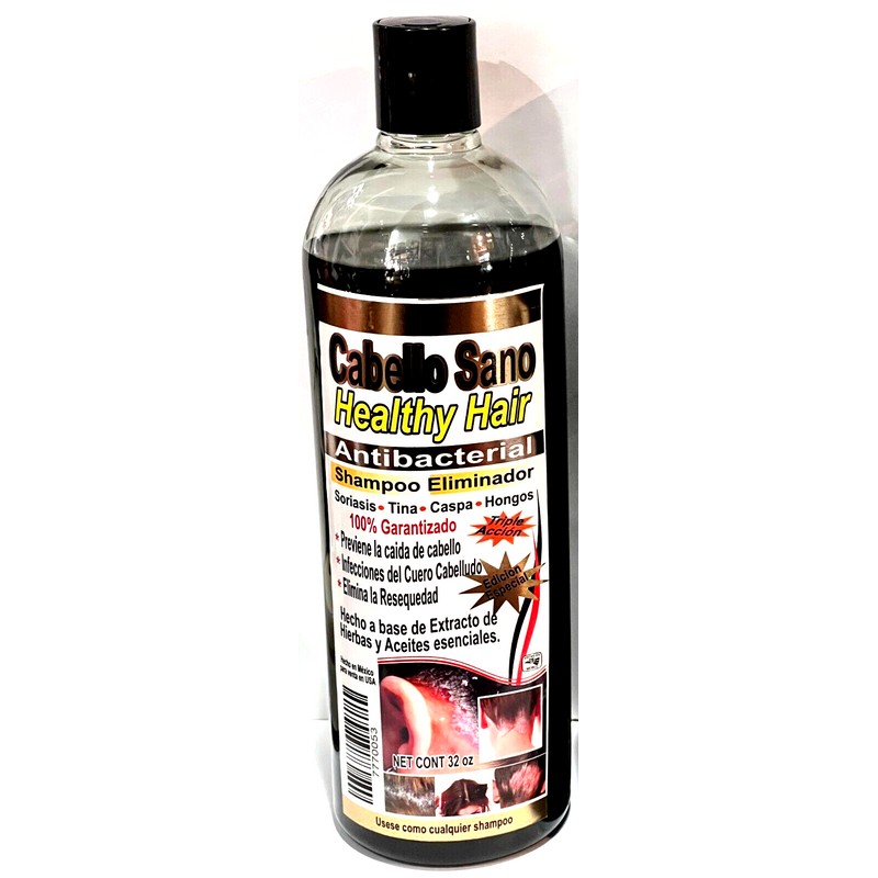 Cabello Sano ANTIBACTERIAL 3 Shampoo Anti Dandruff Psoriasis, 32 oz,
