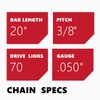 KAKEI 20 Inch Chainsaw Chain 3/8" Pitch .050" Gauge 70