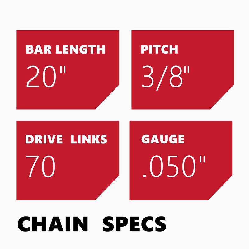 KAKEI 20 Inch Chainsaw Chain 3/8" Pitch .050" Gauge 70