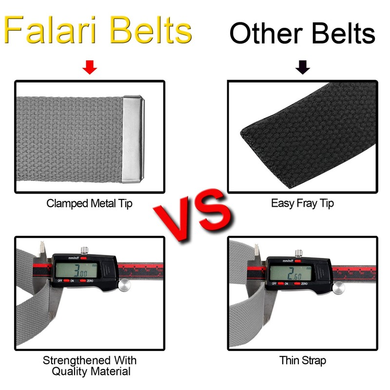 Falari Canvas Web Belt Fully Adjustable Cut to Fit Golf