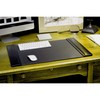 Dacasso Black Leather Side-Rail Desk Pad/Desk Protector/Blotter, 25.5 x 17.25,