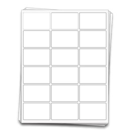 180 Mini Candy Bar Labels or Printable Adhesive Wrappers, 2.5 x 1.56 inches, White