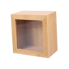 ABOOFAN 1PC Wooden Storage Box Premium Square Desktop Organizer with Lid for Jewelry and Items Hand Polished Design Wood Material Portable Storage Case for Home Office Use