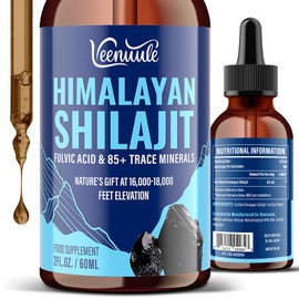Pure Shilajit Liquid Drops, 100% Original High Poentcy Himalayan Gold Shilajit, Enriched with 60% Fulvic Acid and 85+ Trace Minerals, 5X Faster Absorption, More Practical Than Resin, 60ml (Pack of 1)