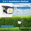 Peasur 2 Pack Solar Spot Lights Outdoor, Solar Spotlights Outdoor
