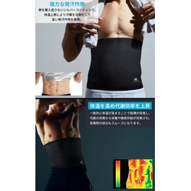 IWAMA HOSEI [Iwaama Sewing] Sauna Belt for Shaping and Diet, Men's Waist Tightening SAUNA BELT