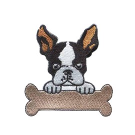 Ruoming 1 PCS Dog Bones Interesting Graphics Patch Embroidered Applique Iron On Sew On Emblem（ 2.7x2.6inch）