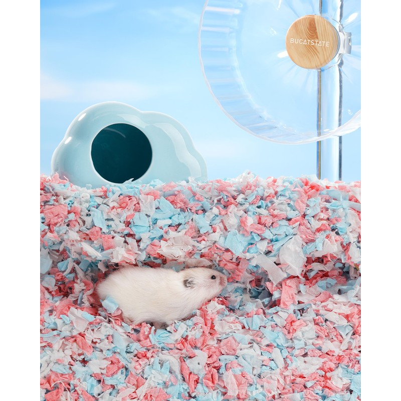 BUCATSTATE LYCX Hamster Flooring Paper, Dust Free, Compressed Packaging, Large