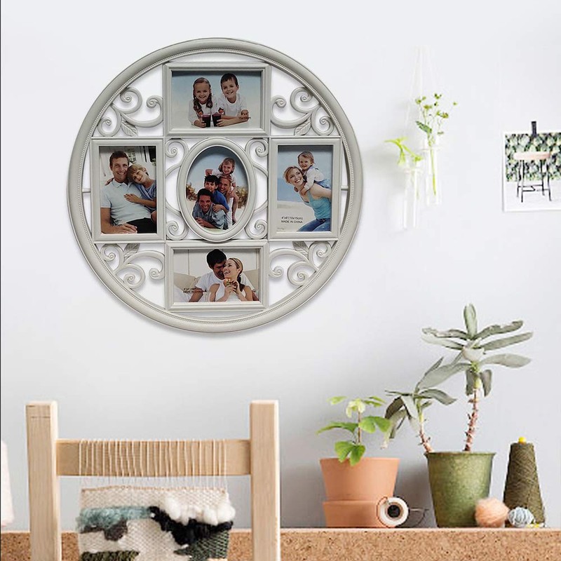 MKUN 2Pack of 4x6 Wall Photo Collage Frames - Round