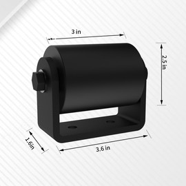 JUGREAT 2 Pack Slide Gate Guide Roller，3" Hard Nylon Sliding Rolling Gates Guider with C Post Welded Bracket，Gate Rollers, Heavy Duty Sealed Ball Bearing Side Roller Assembly