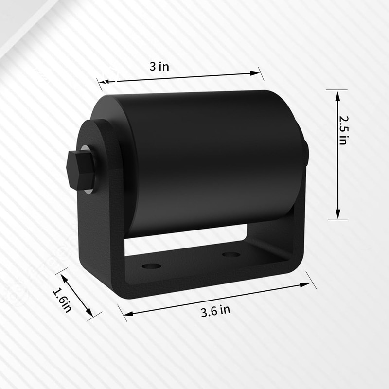 JUGREAT 2 Pack Slide Gate Guide Roller，3" Hard Nylon Sliding