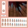 Handmade Press on Nails Medium Almond False Nails with Pearl