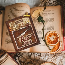 GLOBLELAND 3D Pockets Cutting Dies for Card Making Butterfly Lace Border Frame Metal Die Cuts Cutting Dies Templates for Scrapbooking Journal Embossing Paper Craft Decor