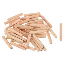 uxcell 300Pcs 5/16" x 2" Wooden Dowel Pins, Wood Dowels Rods, Furniture Woodworking Grooved Fluted Pin, Wooden Dowels Fluted for Craft, DIY Projects