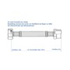 SFX® Reinforced Hose 100 cm Flexible Hose 1/2 Inch Outer