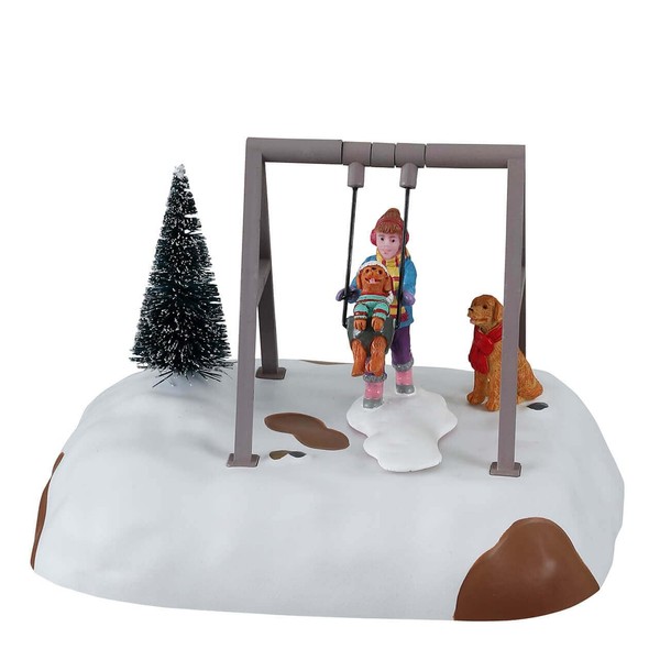 Lemax - Puppy Gets A Swing Ride, B/o (4.5v)- Seasonal