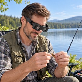 Wearable Magnifier Glasses for Fishing & Viewing – Adjustable Hands-Free Focus Tool for Theater, TV & Outdoor Activities
