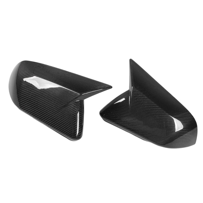 1 Pair Carbon Fiber Mirror Covers Ox Horn Style Car