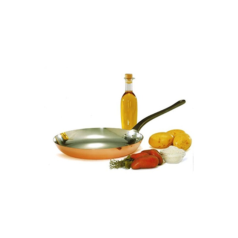 Baumalu Frying Pan, Solid Copper, 24cm