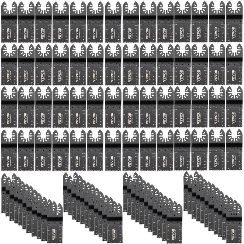 VEVOR 100PCS Oscillating Saw Blades, Quick Release Multitool Blades Kit,