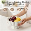 Pedestal Decorative Bowl Home Decor, 8" Footed Ruffle Fruit Bowl