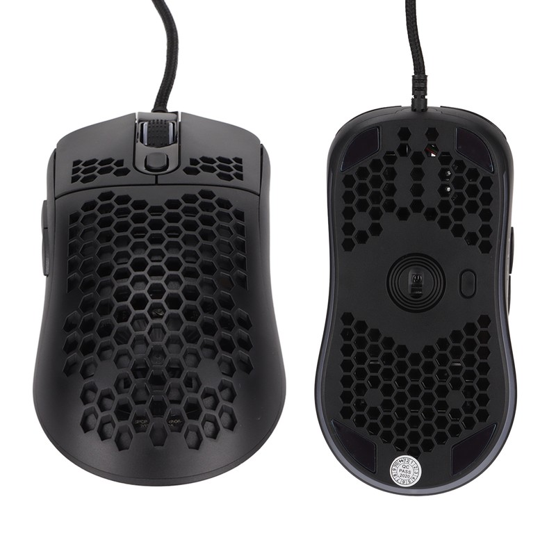 Mechanical Mouse RGB Backlight 6400DPI Ergonomic Honeycomb Usb Wired Gaming