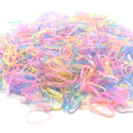 Beauty Player Hair Rubber for Children, For Hinamatsuri Festivals, Disposable, Children's Hair Tie, 1000 Pieces, Children's Hair Clips, Small Rubber Bands, PU, Birthday, Decoration, Hair Accessories,