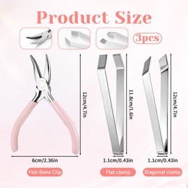 2 Pcs Fish Bone Tweezers, Sturdy Universal Fishing Pliers Kit Stainless Steel Fish Cleaning Kit Reusable Washable Bone Remover for All Kind Fishes