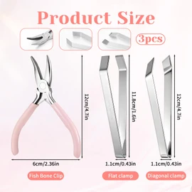 2 Pcs Fish Bone Tweezers, Sturdy Universal Fishing Pliers Kit Stainless Steel Fish Cleaning Kit Reusable Washable Bone Remover for All Kind Fishes