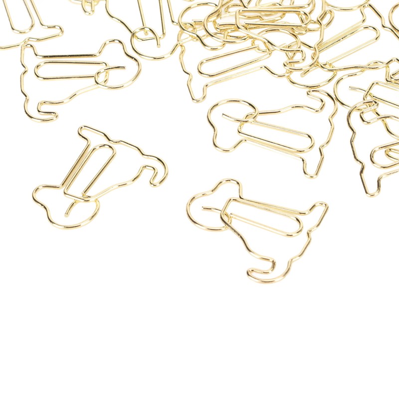 100pcs Dog Shape Paper Clips Improved Slip Resistance Rust Proof
