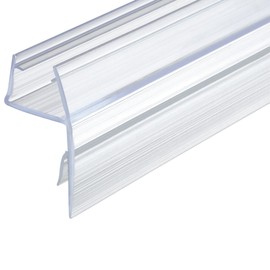 GedoTec Glass door seal Shower door seal Lip seal Shower seal for Shower enclosures Length 2000 mm PVC Transparent for Glass thickness 8 - 10 mm
