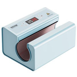 VEVOR Auto Tumbler Heat Press Machine, Automatic Rotation Full Print Mug Heat Press with Temp and Time Setting, Even Heating for 11-30oz Sublimation Tumblers, Mug, Cups (Light Blue)