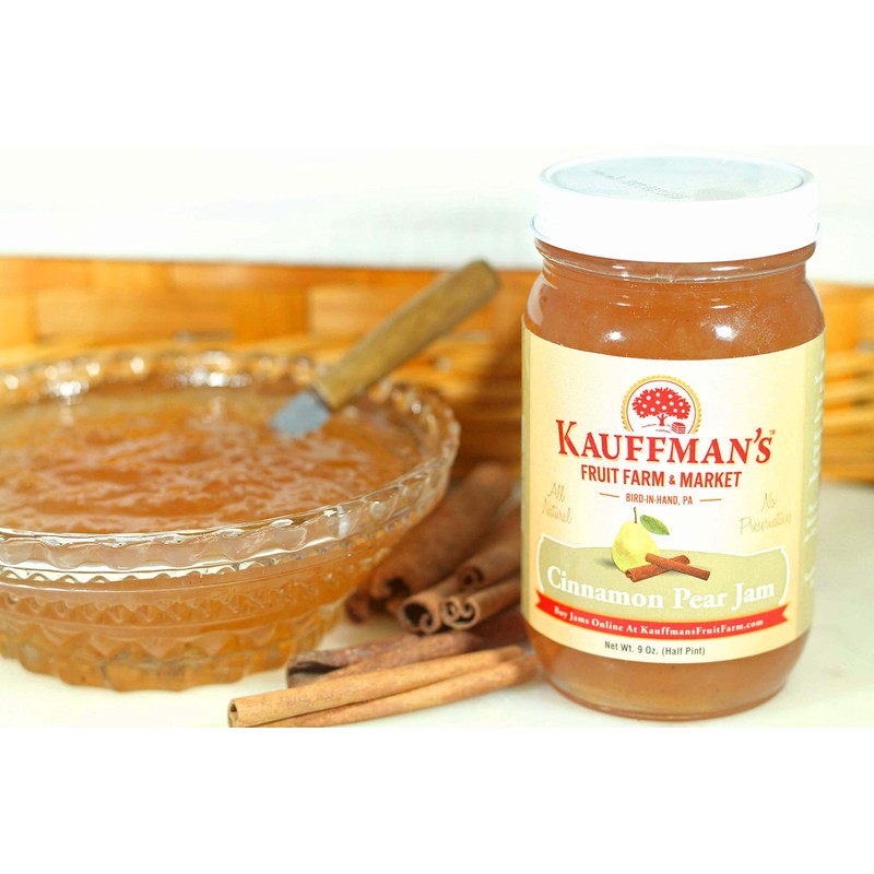 Kauffman Orchards Cinnamon Pear Jam, All Natural, No Preservatives, 9