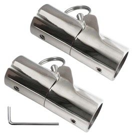 GaiRen 2 Pack Boat Pipe Connector, 316SS Marine Grade Handrail Fitting Folding Swivel Coupling Tube Joint Connector for 7/8" (22MM) O.D. Stainless Steel Boat Hardware