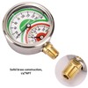 MEASUREMAN Tridicator, Thermo-Manometer, 2-1/2", Silicone Oil Filled, 0-160psi/30-250 deg F,