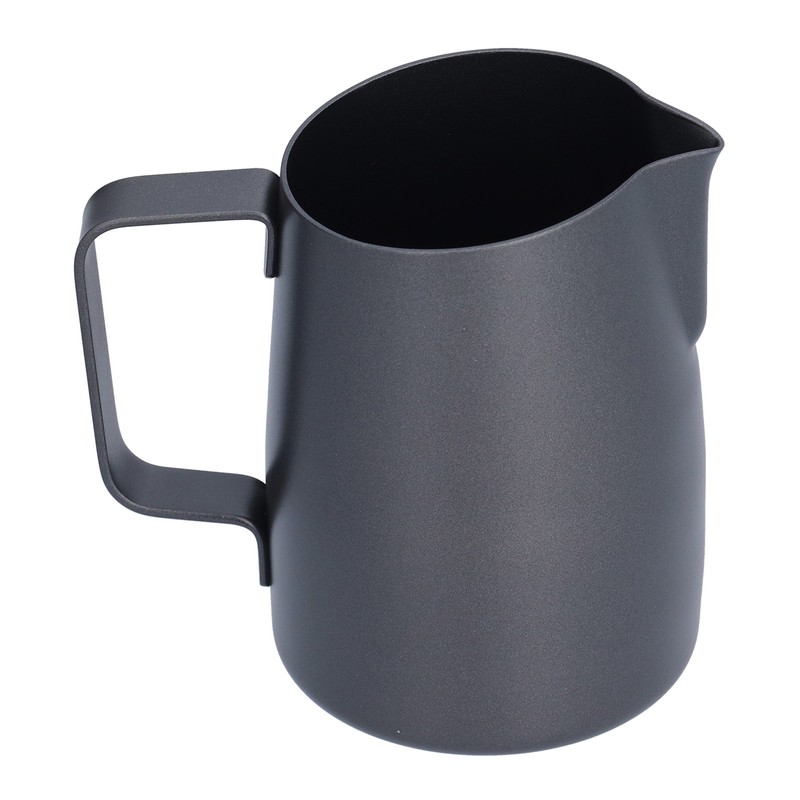 400ml Black PTFE Oblique Mouth Milk Frothing Jug 304 Stainless