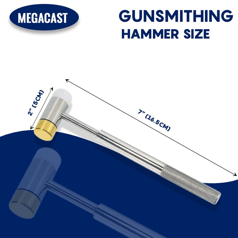 Megacast 6OZ Non-Sparking Brass & Nylon Gunsmith Hammer