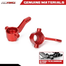 RCAWD RC hub carrier,Alloy Steering hub carrier Blocks for 1/10 ARRMA 3s&Mega550 Vorteks Senton Granite Big Rock Typhon upgrade part 2pcs/set（Red）