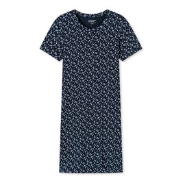 Uncover by Schiesser Women's Short Sleeve Nightdress, Dark blue according to
